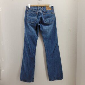 Vintage Lucky Brand Jeans Women's 2 Blue Wild Child Mid-Rise Boot Cut Slit USA